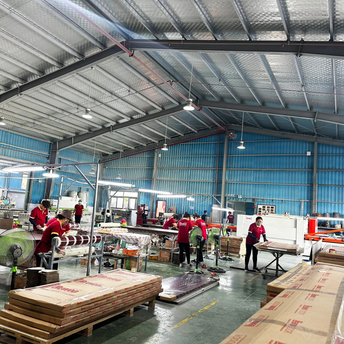 WPC Laminated Door With For Hotel House Dewoo Joint Stock Company Waterproof WPC Doors Professional Factory Custom Moulded