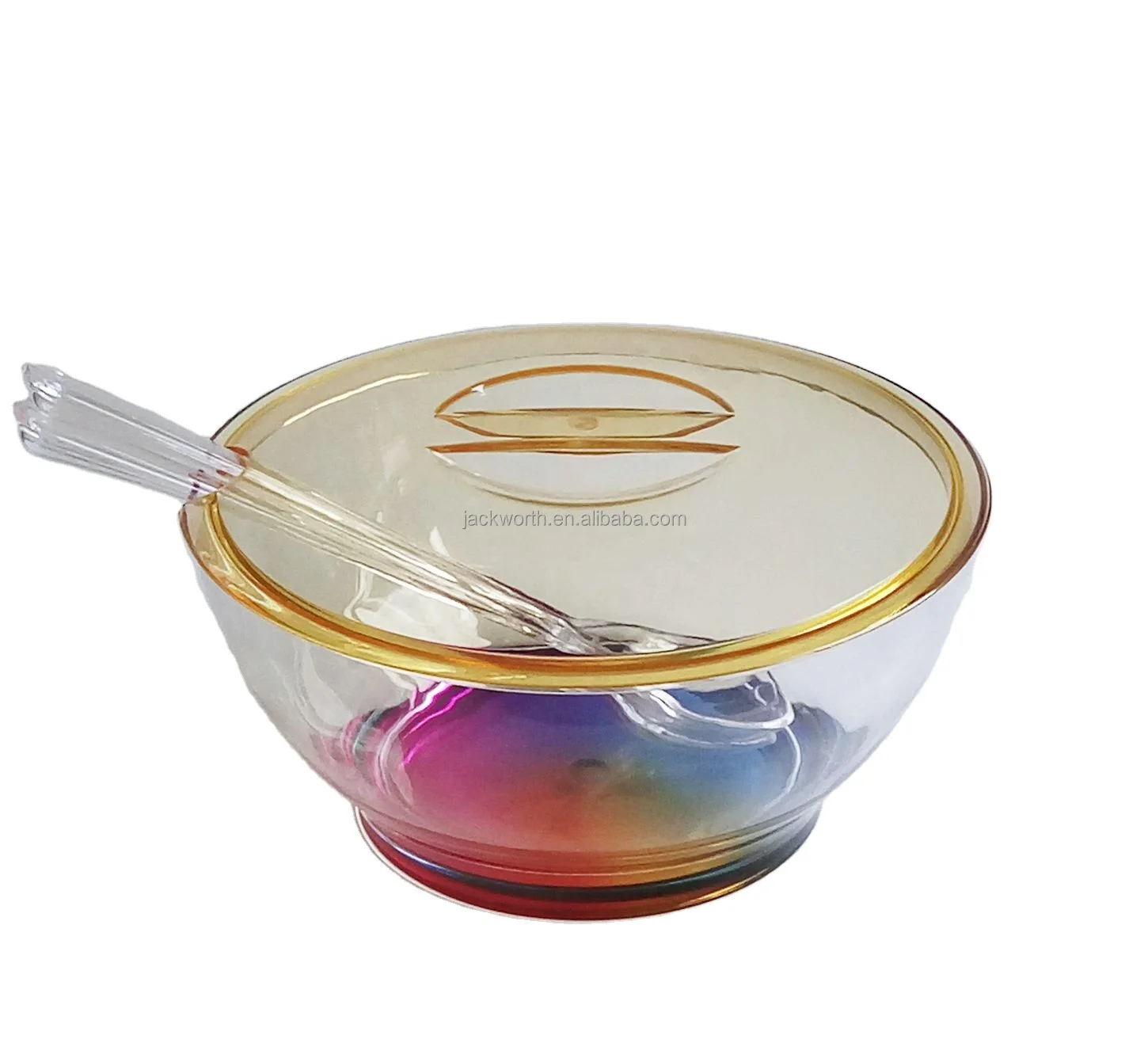 Server and Plastic Salad Bowl with Lid Tableware