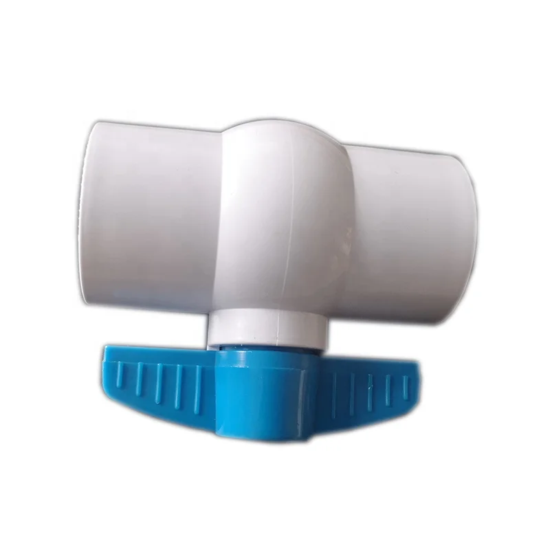 Manual Plastic PVC Ball Valve with Butterfly Handle PN10 for Water Supply OEM Customizable Base Media