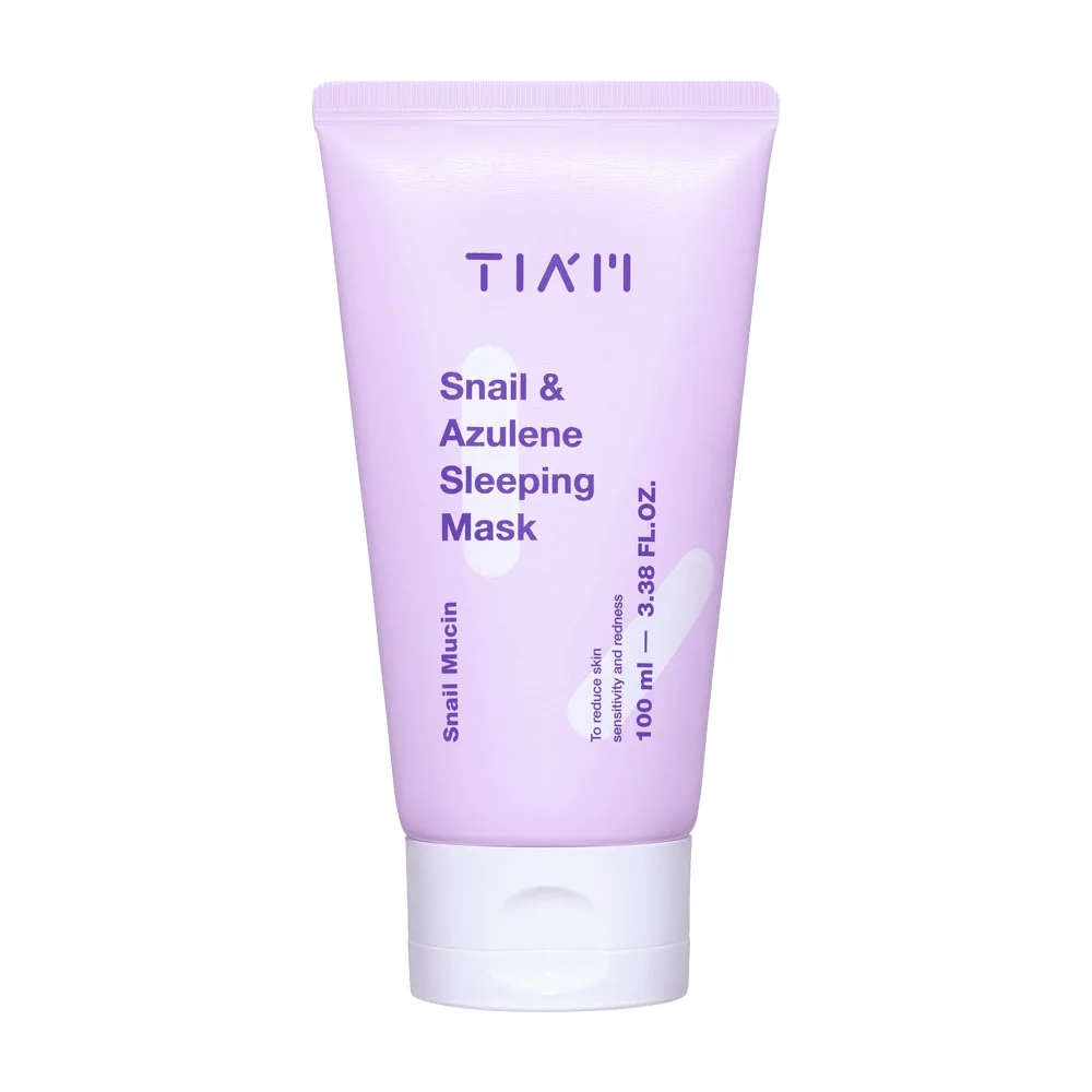 TIAM 100ml Korean Snail and Azulene Sleeping Cream 92% Snail Mucin Face Moisturizer Night Cream & Lotion