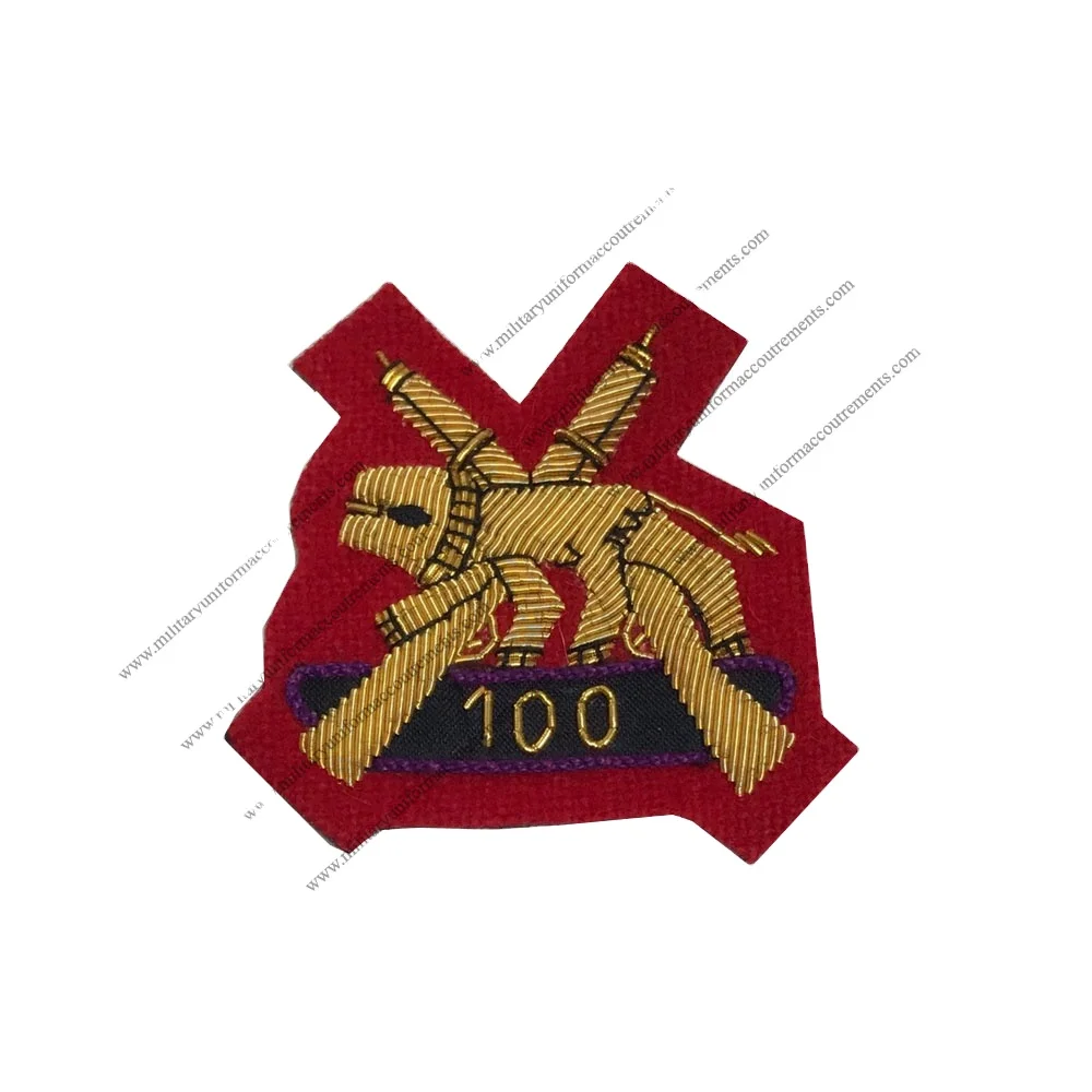 goldwork bullion badgeArmy 100 Red Sleeve Mess Dress Badge, Regiment, Corps, Gurkhas