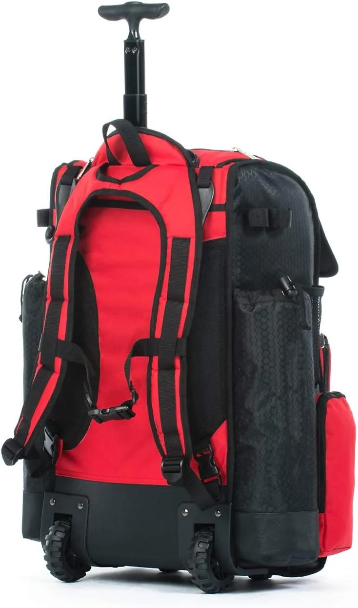 Изготовленная на заказ спортивная сумка колесиках с ручкой для бейсбола софтбола гибридная рюкзак