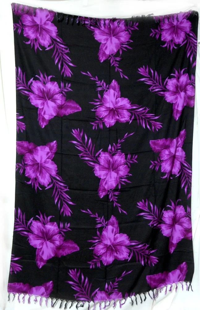 VINTAGE HIPPY BOHO print rayon  COLOR BLOCK floral hawaii BEACH thai style sarong fabric cheap