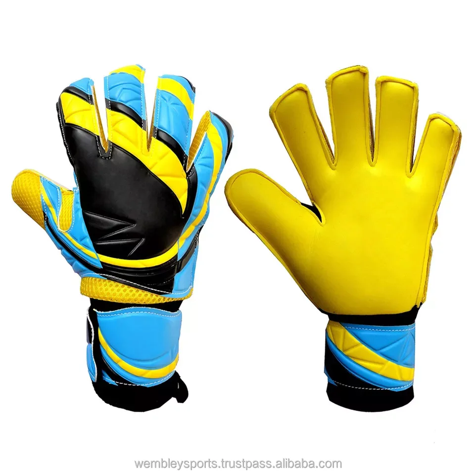Custom Professional Football Goalkeeper Gloves Junior Adult Sizes Latex Material Sport Soccer Goalie Keeper Gloves