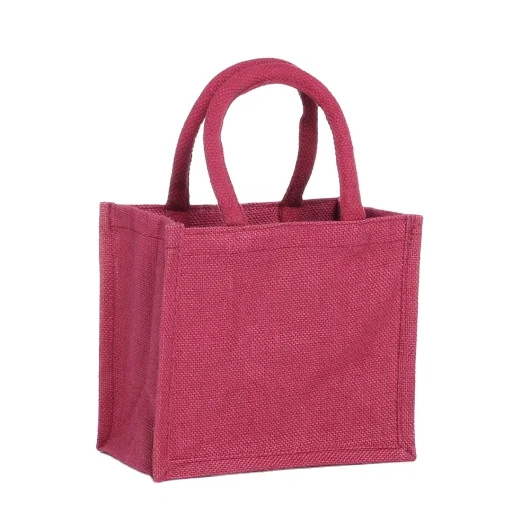 promotional jute hand bags with best quality having custom printing and branding recyclable fabric