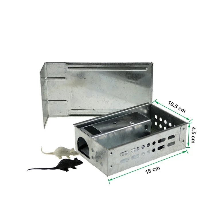 Mini Live Rodent Catch and Release Mice Box Mouse Trap Animal Friendly Easy Set Trap Pest Control Rat Trap Metal Indoor Outdoor