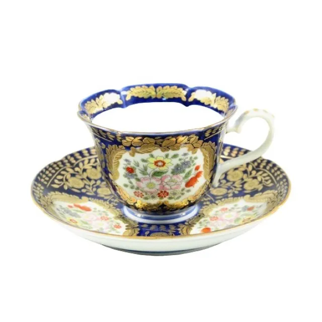 Hot Selling Traditional Arita Ware Coffee Cup & Saucer Set with Ergonomic Handle Versailles Tea Cup & Saucer Set