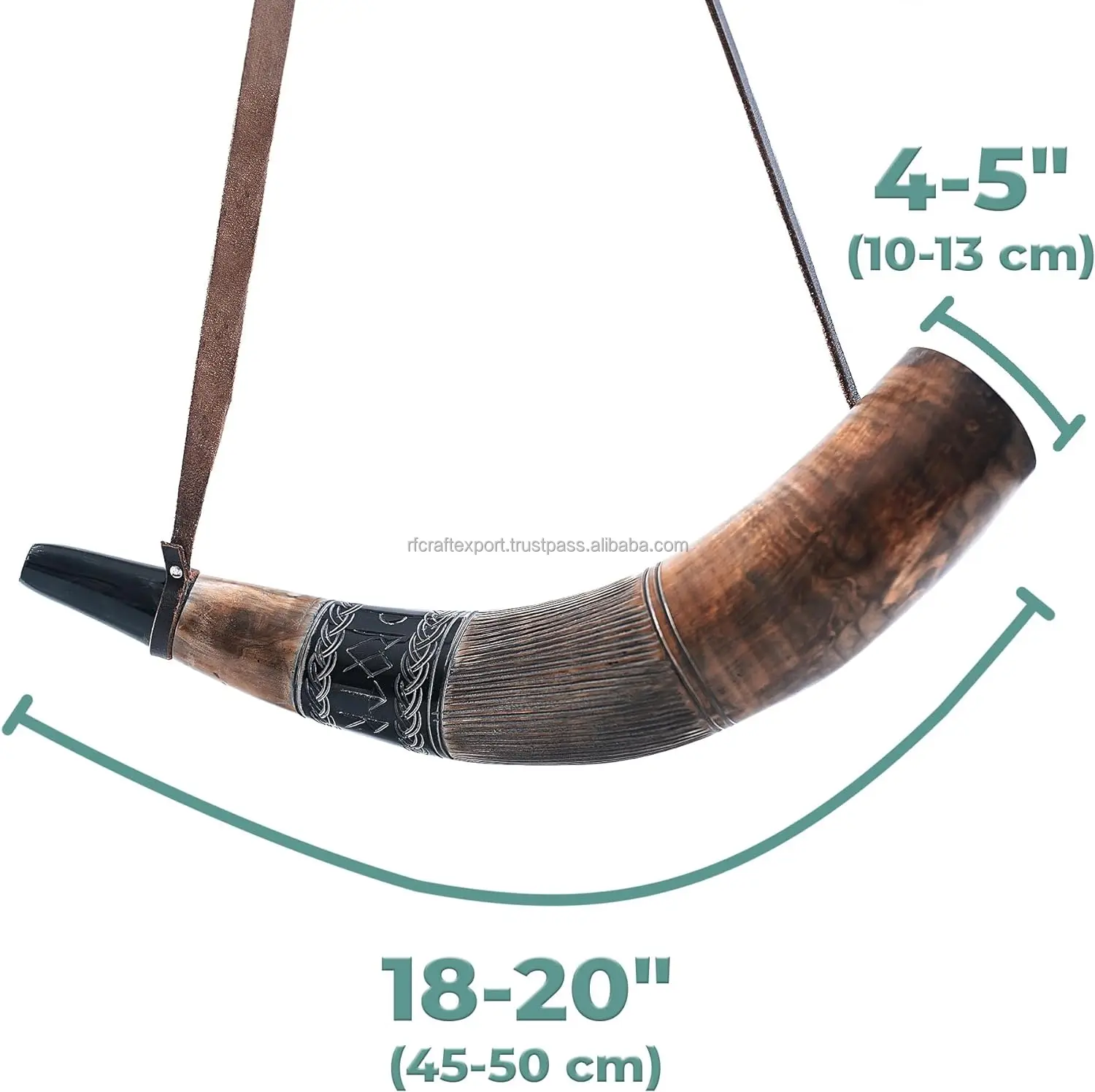 Natural Handmade Real Buffalo Horn Trumpet Kosher Shofar for Religious Purposes Polished Viking Horn Bull Ox Horn Music Style