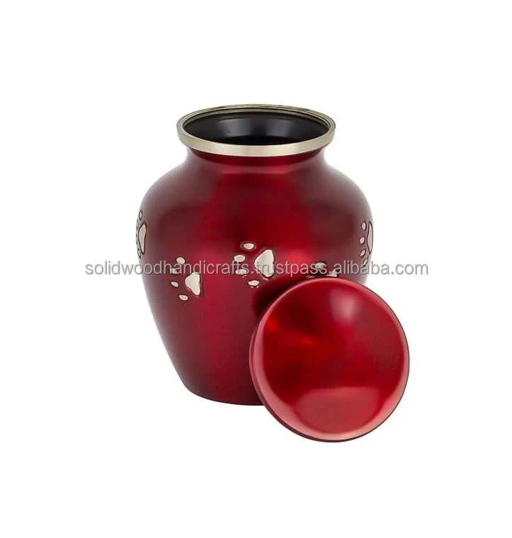 Handmade Brass Pet Cremation Urns Memorial Cat Dog Pet Urns For Ashes customized wholesale pet urns