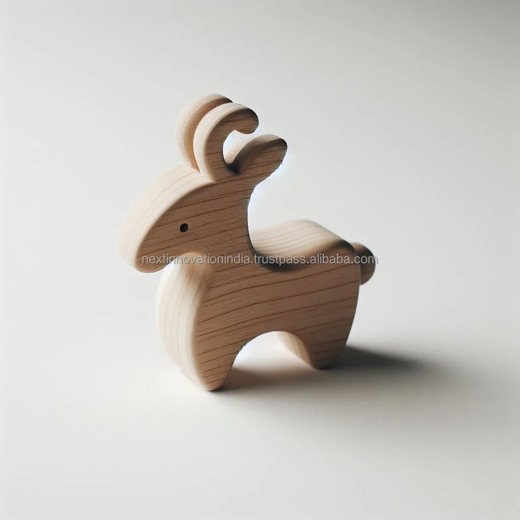 Wooden Animals Ram DEER Toys Combining Sustainability with Creative Learning