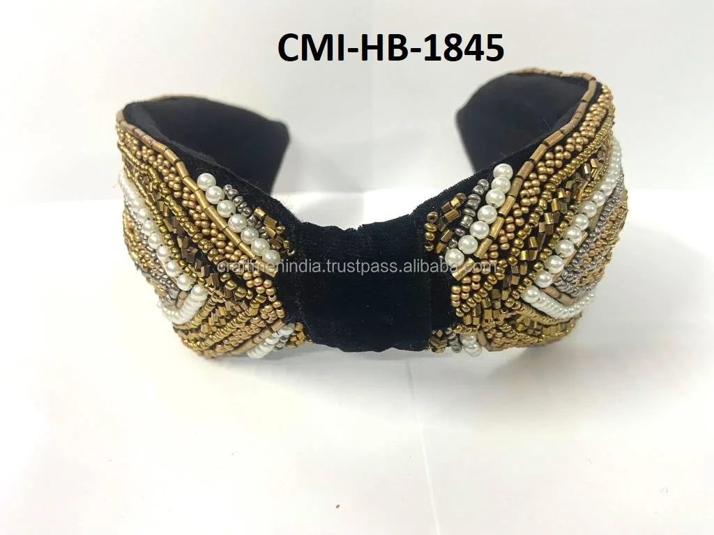 High on Demand Trendy Style Rhinestone Crystal Headband Hairband for Womens and Girls Available in Different Design