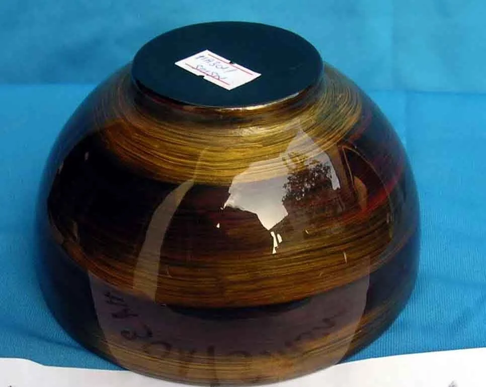 Рисовая чаша с круглым лаком изделия ручной работы из Вьетнама подходит для домашнего декора посуды кухонной утвари