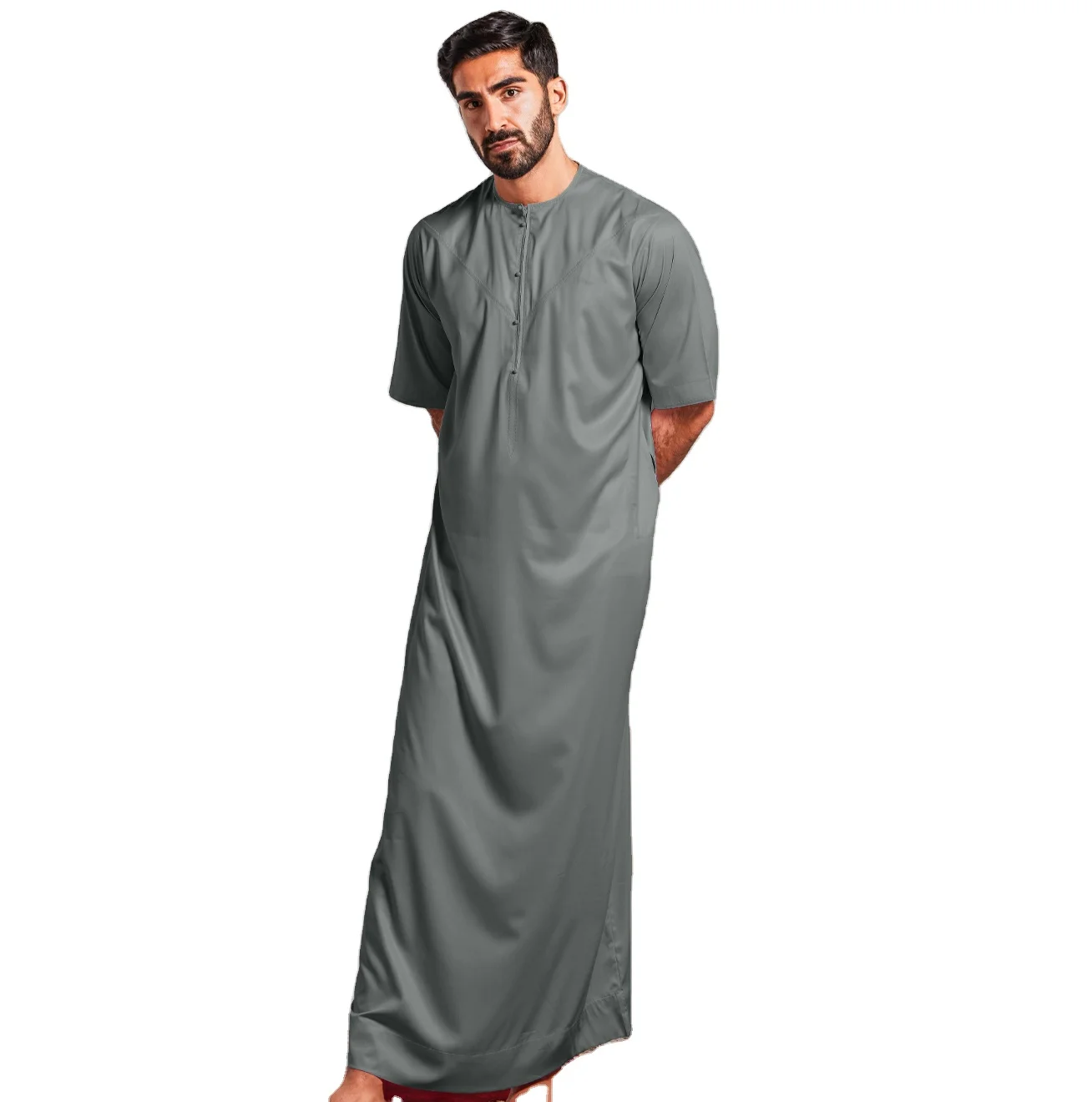 2024 Most stylish thobe for men breathable Men Thobes muslim prayer abaya daffah thobe for men