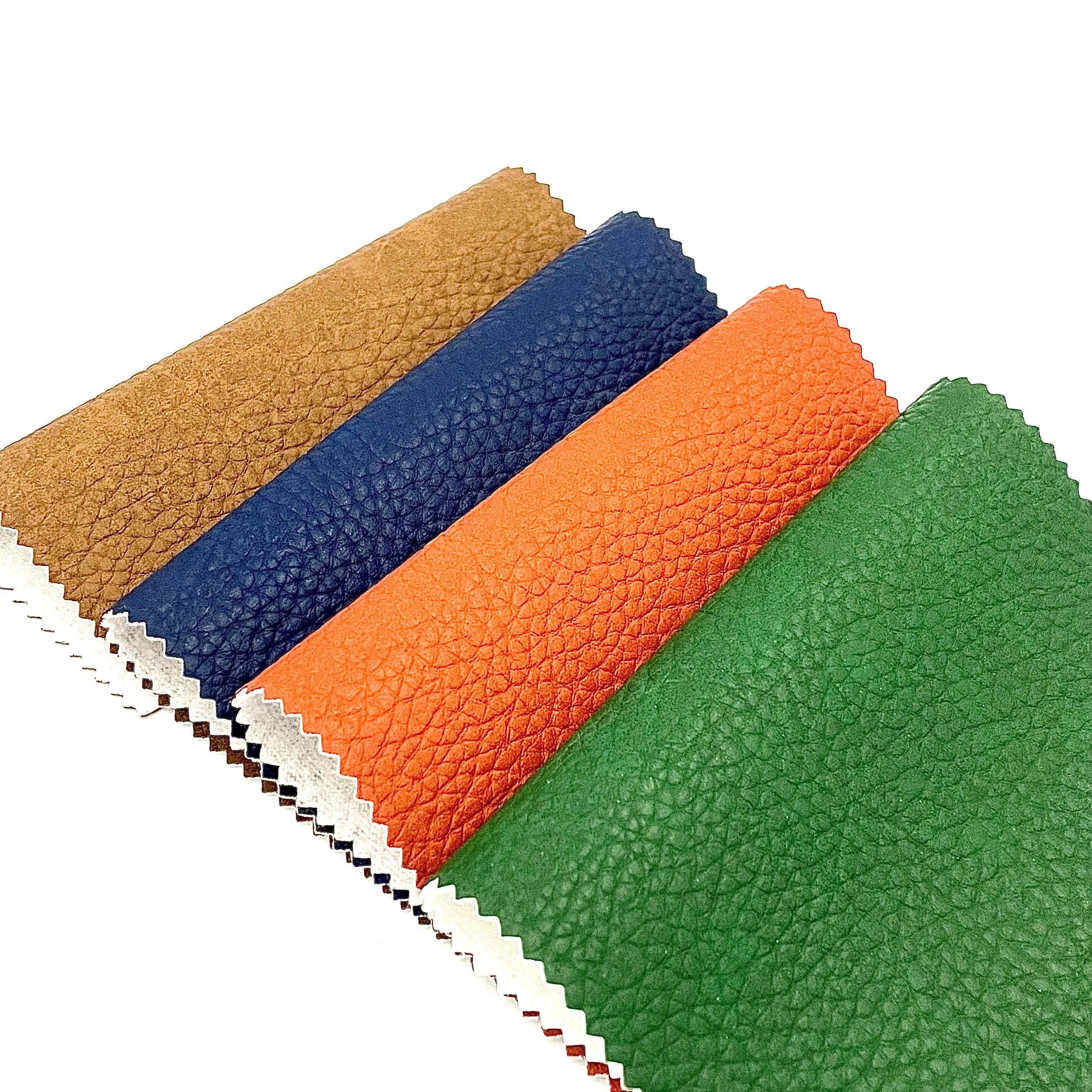 EPO Eco Friendly Two Toned Waterproof Recycled PVB Foamed Litchi Grain Vegan Leather for Purses