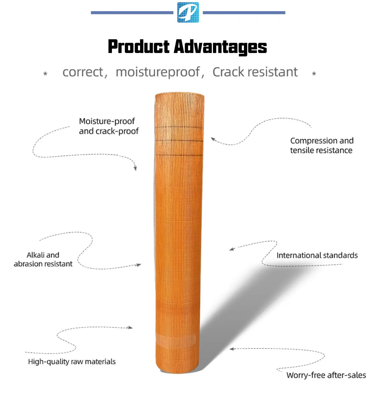 Factory Wholesale 160g 4*4mm Fiberglass Mesh Roll For Wall Plastering