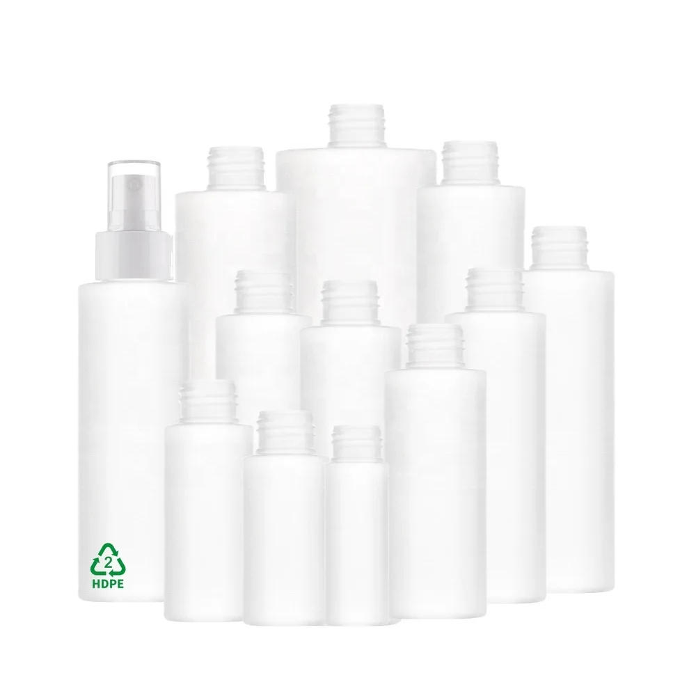 50 мл ПНД круглый пустой пластиковый флакон с распылительным насосом бутылка & PE естественный цвет Прозрачный Маленькая шапка (JN501-PE)