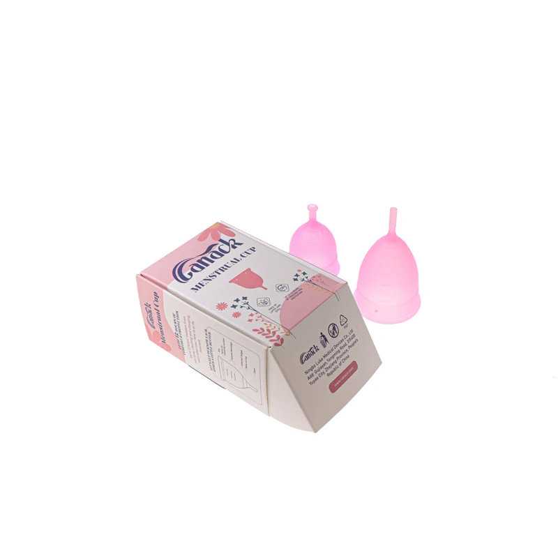 Reusable Medical grade Menstrual Cup silicone packaging menstrual cup packaging box
