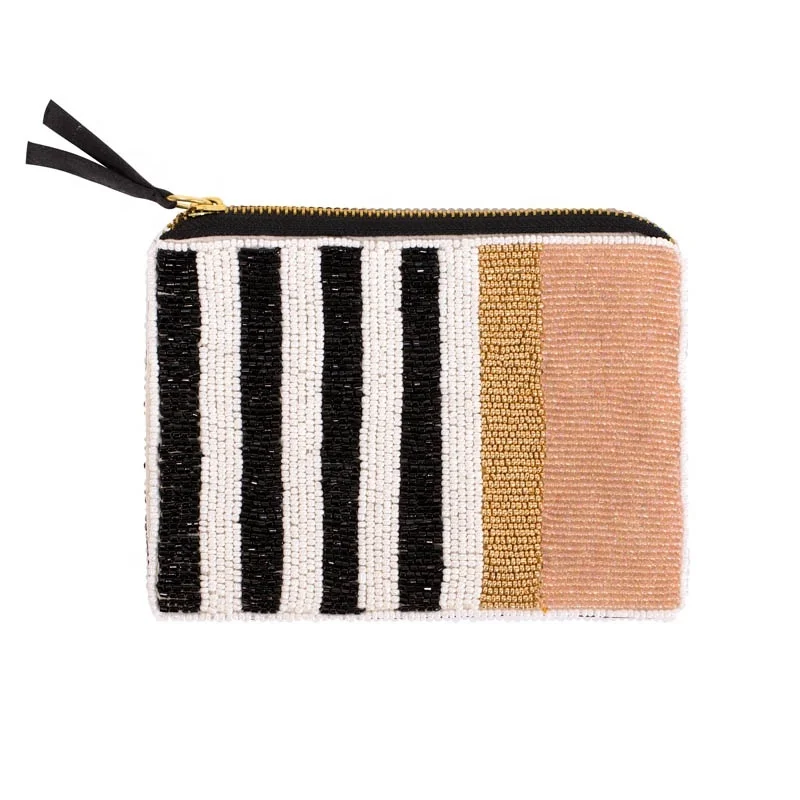 New latest Custom beaded Clutch for women Handmade High Standard Zipper Clutch