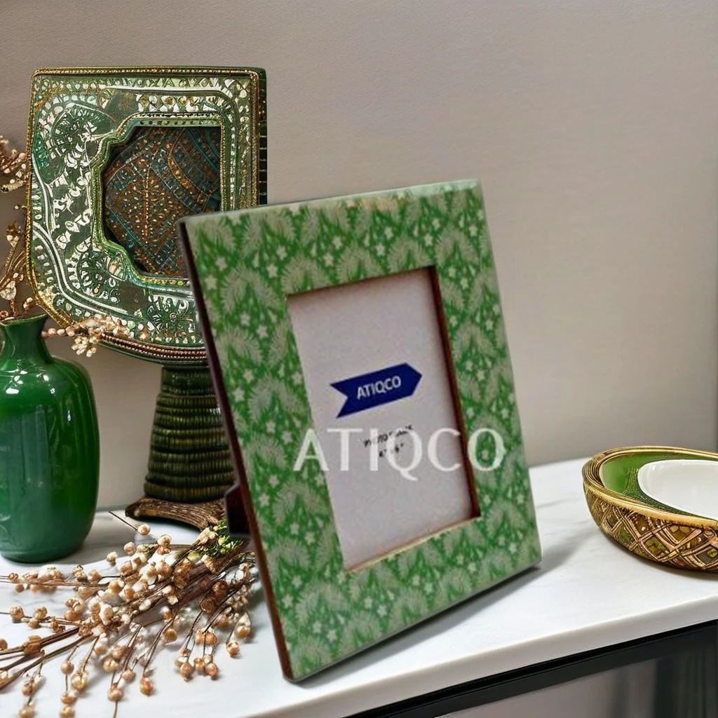 Blue Rajasthani Style Wooden Photo Frame Hand Painted Indian Design | Return Gift Picture Frames