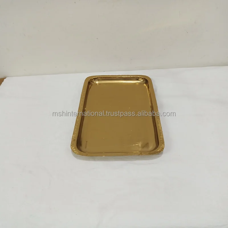  Нержавеющая сталь золотые длинные фуд сервировочный поднос для дома и кухни Restaurent usege еды