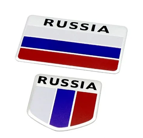 Wholesale custom design country flag decor car aluminum badge sticker