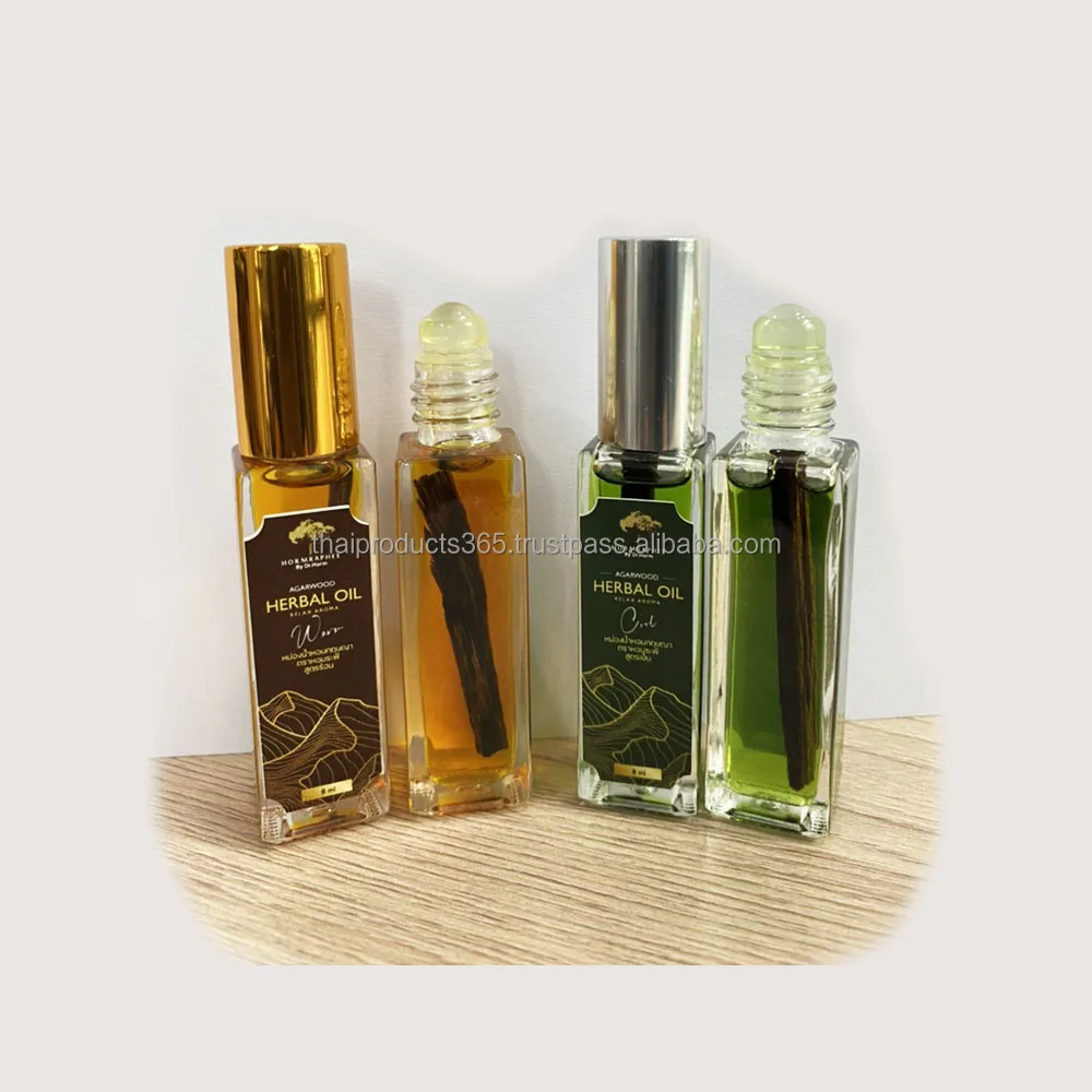 HORMRAPHEE Agarwood Herbal Aroma Balm Oil High Grade From Thailand 8ml