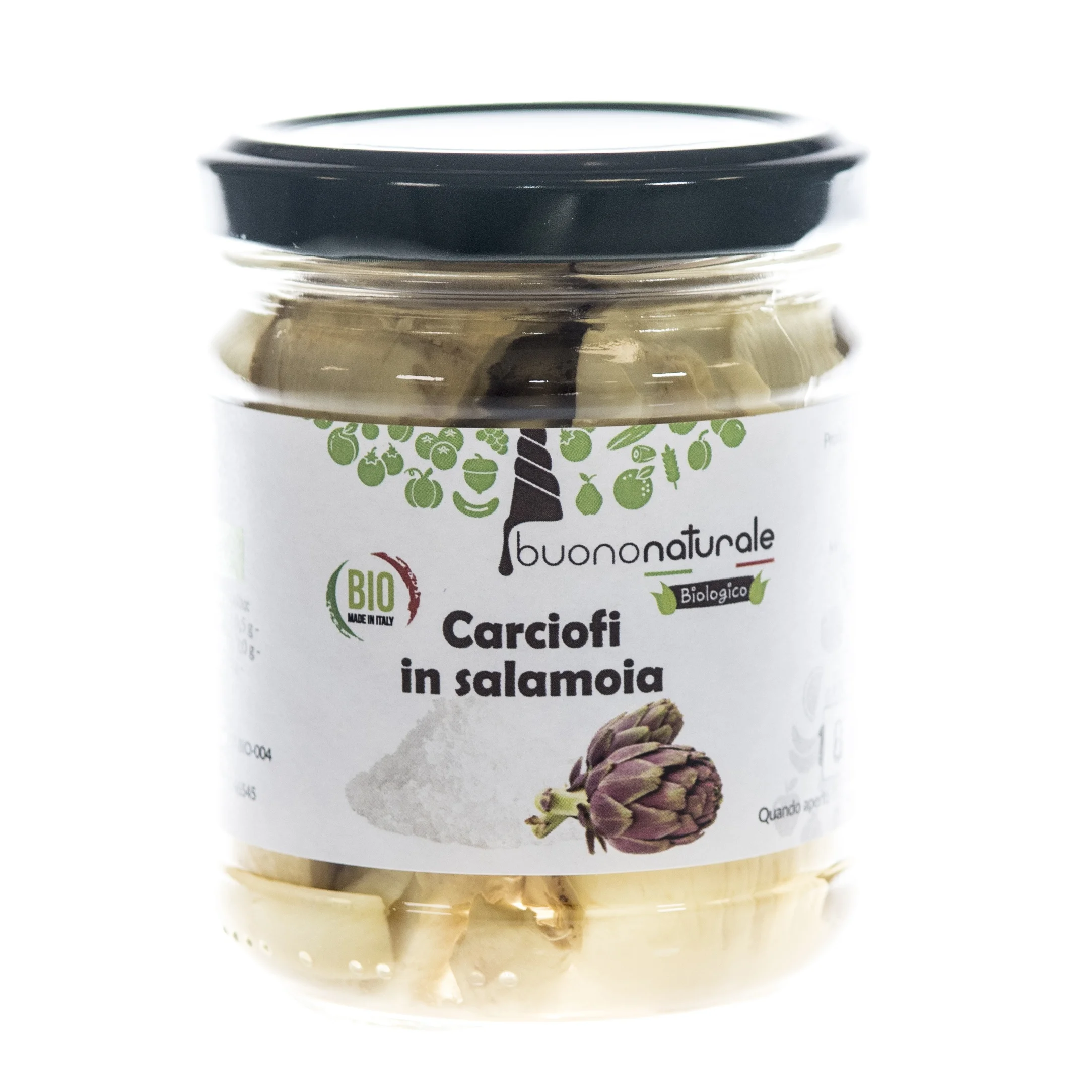 Artichokes in brine ORGANIC 300g Vegetables Preserved for Tapas, Main Dishes, Salads Made from Organic Italian Ingredients