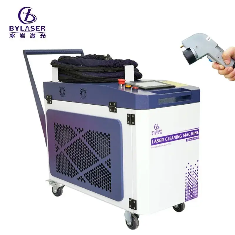 Factor price handheld 2000W Continuous Laser Cleaning Machine For Oil Paint Rust Removal Car Engine cleaning