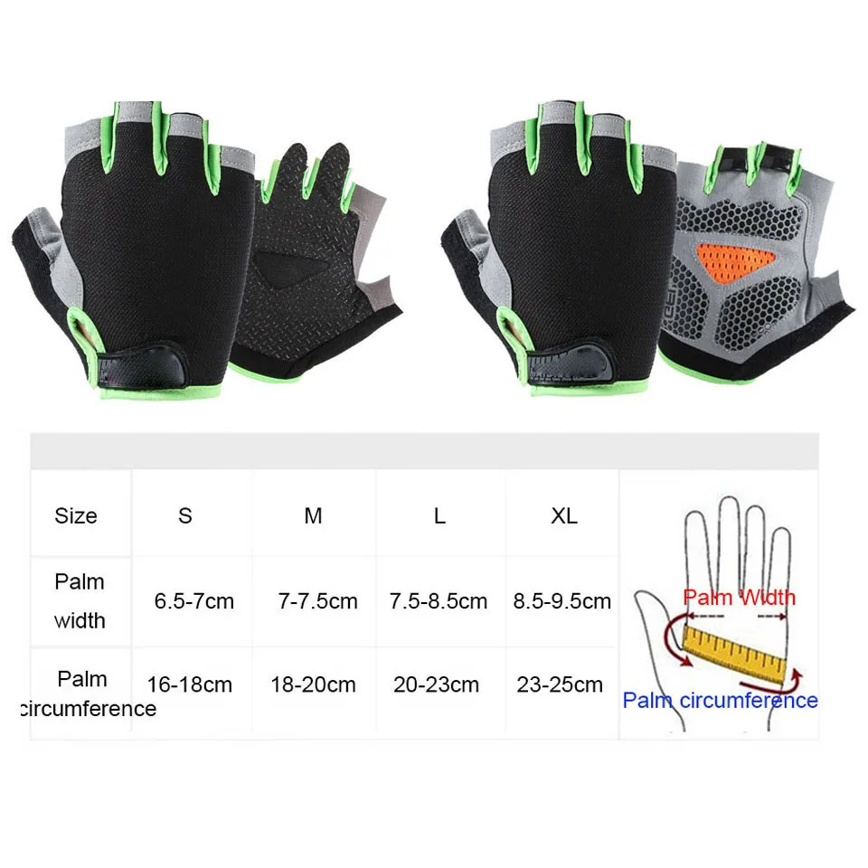 Cycling Gloves Half Finger Shockproof Breathable MTB Road Bicycle Glove Bike Equipment Men Women Motorcycle Gloves