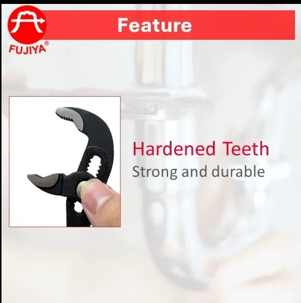 FUJIYA German Type Heavy Duty Aluminum Steel Straight Telescopic Pipe Wrench PVC Metric Serrated OEM Customizable Plumbing Tool