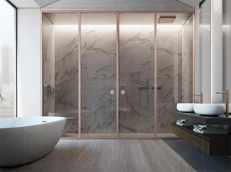 frosted shower doors Stainless steel 304 bathroom door with strong tempered glass