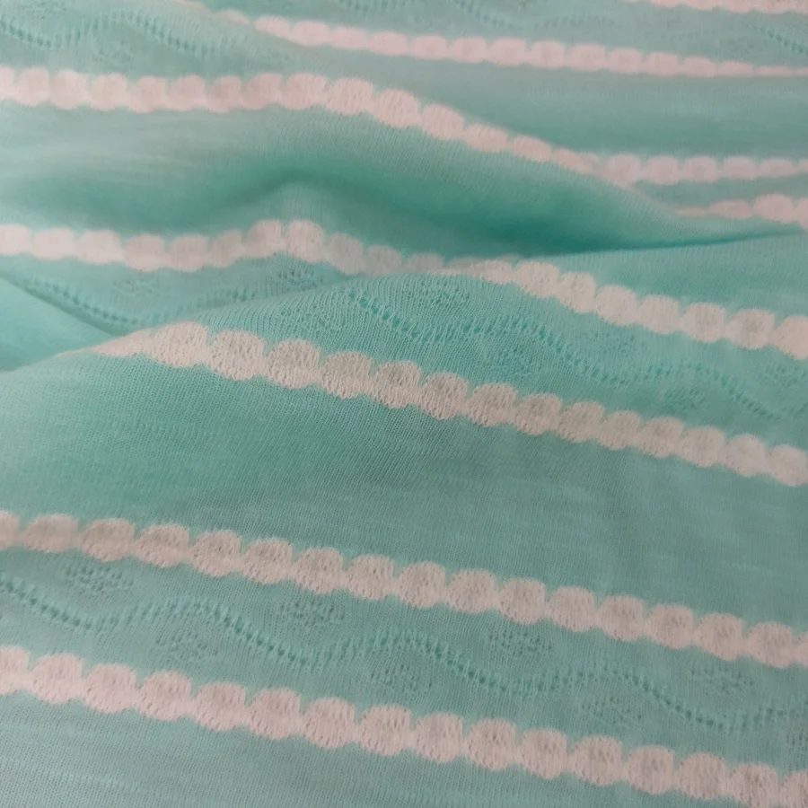 Polyester cotton knitted jacquard fabric for shirt kids wear textured fabric #SJ-36998