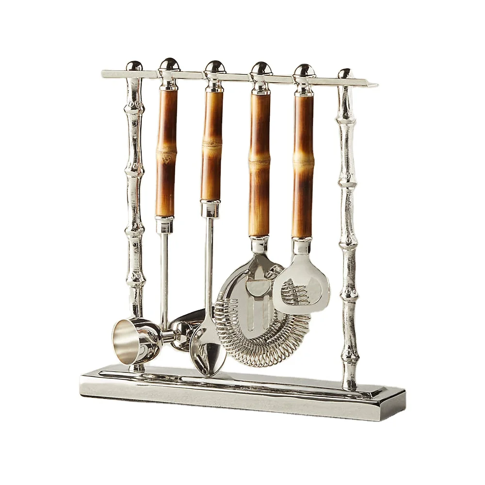 Wholesale price metal bar tool set best quality decorative bartender set for home luxury bar tool kit for club cheap price