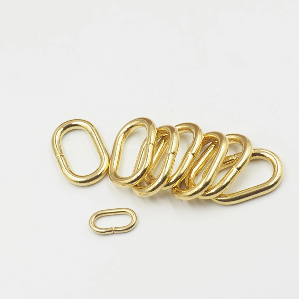 3.8mm Iron Wire Oval Metal Hook with Metal Buckle Bag Chain Shoulder Strap Connection Accessory