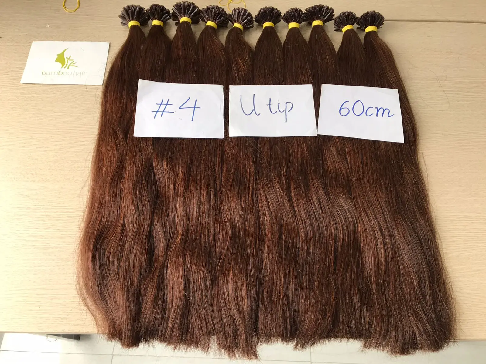 Keratin - I/U/V/Flat/nano tip human hair extention in Bamboohair company in Viet nam with high quality and full colors
