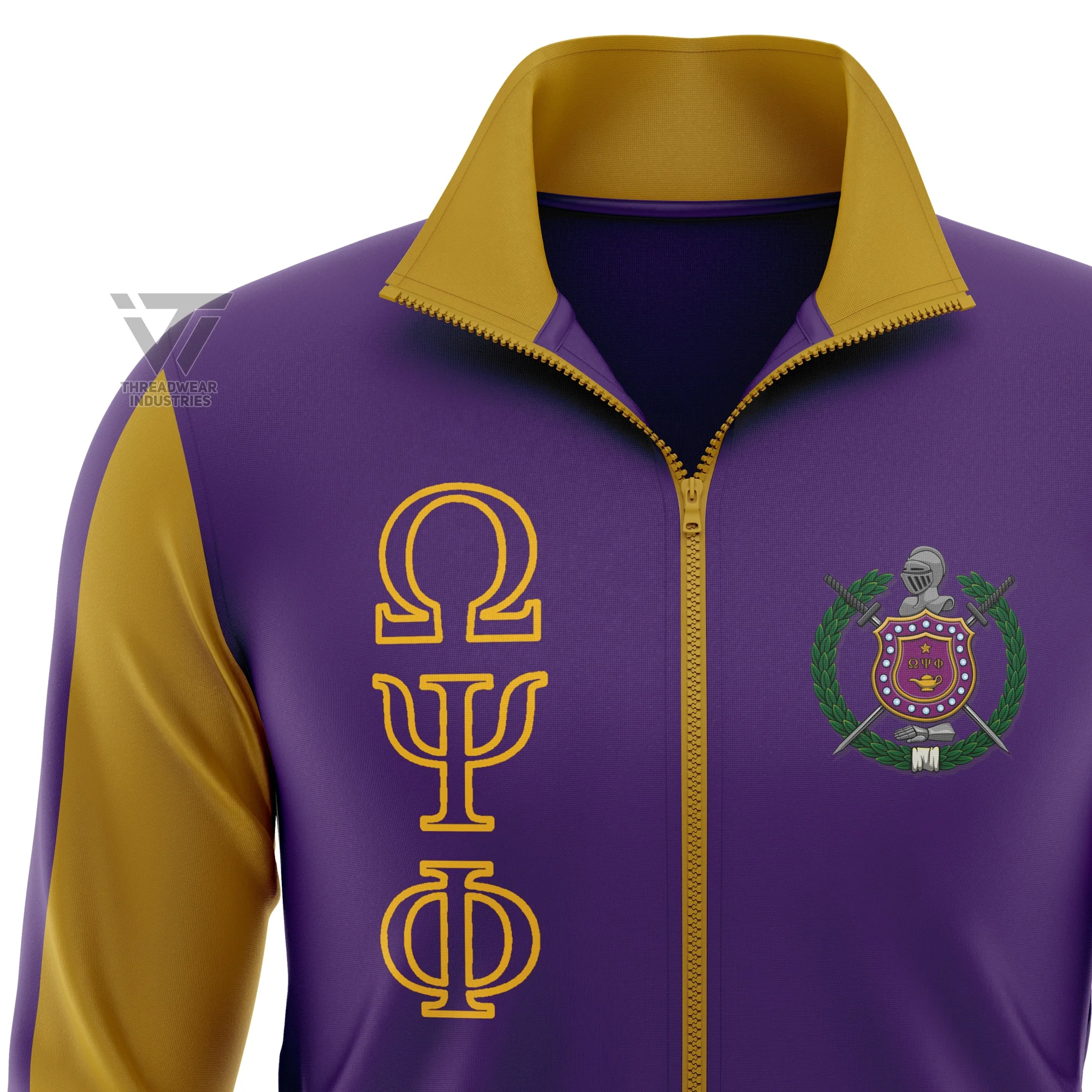 Греческий пиджак с вышивкой для братства Омега фунта-сила на заказ