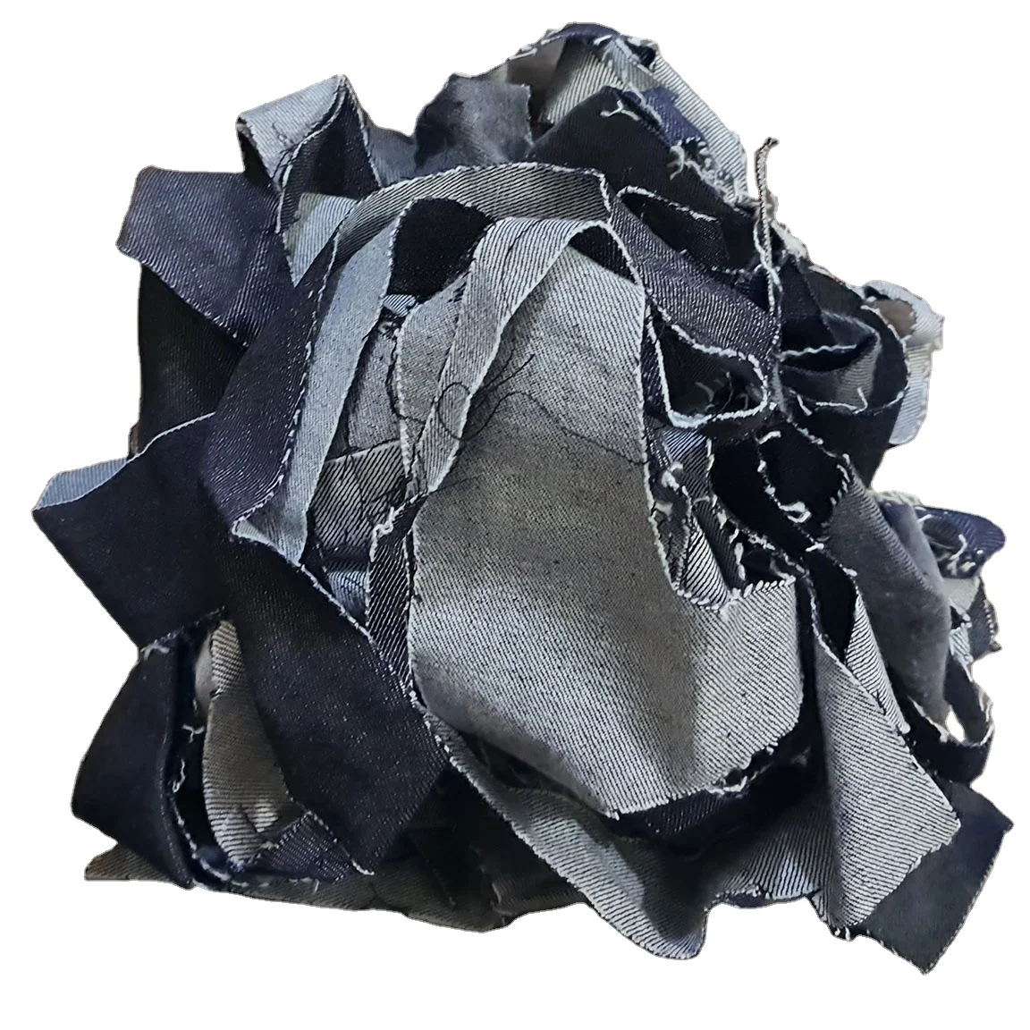 DENIM FABRICS WASTE COTTON SPANDEX OR STRETCH MIXED RAGS FROM BANGLADESH JEANS PANT FABRICS WASTE FOR RECYCLE