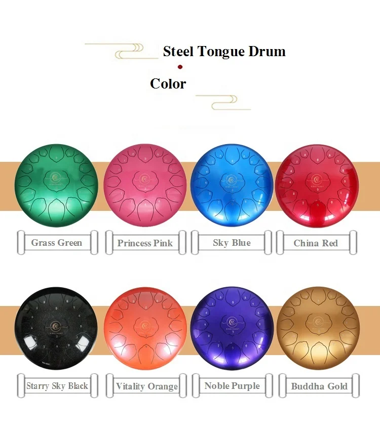 Mini Steel Tongue Drum Handpan 6 Inch 8 Notes Diatonic Steel Tongue Drum