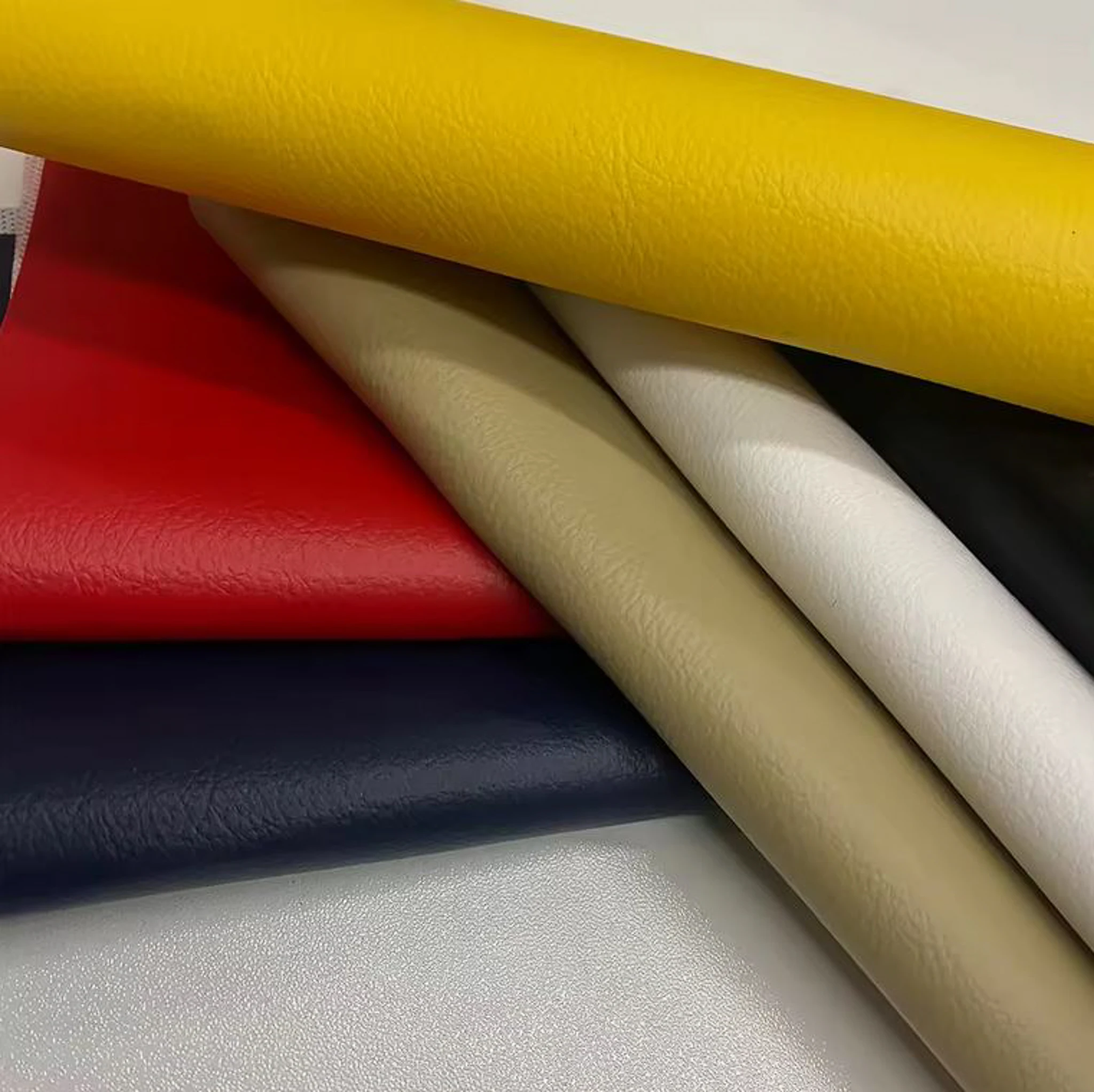 High Quality PVC Leather for Car Interior Free Sample Steering Wheel Car Seat Cover Stretchable Any Design Sofa Bag Lining Use
