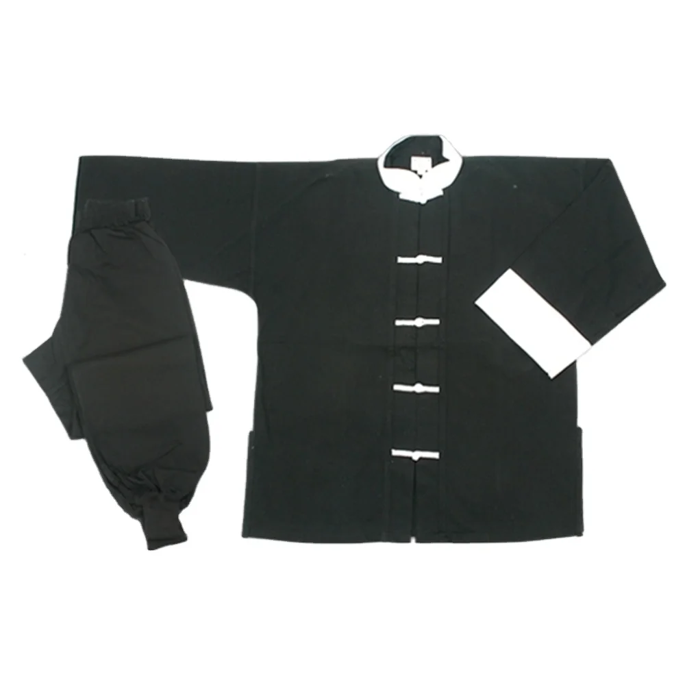 Профессиональная форма кунг-фу из мягкого хлопка индивидуальная однотонная оптом