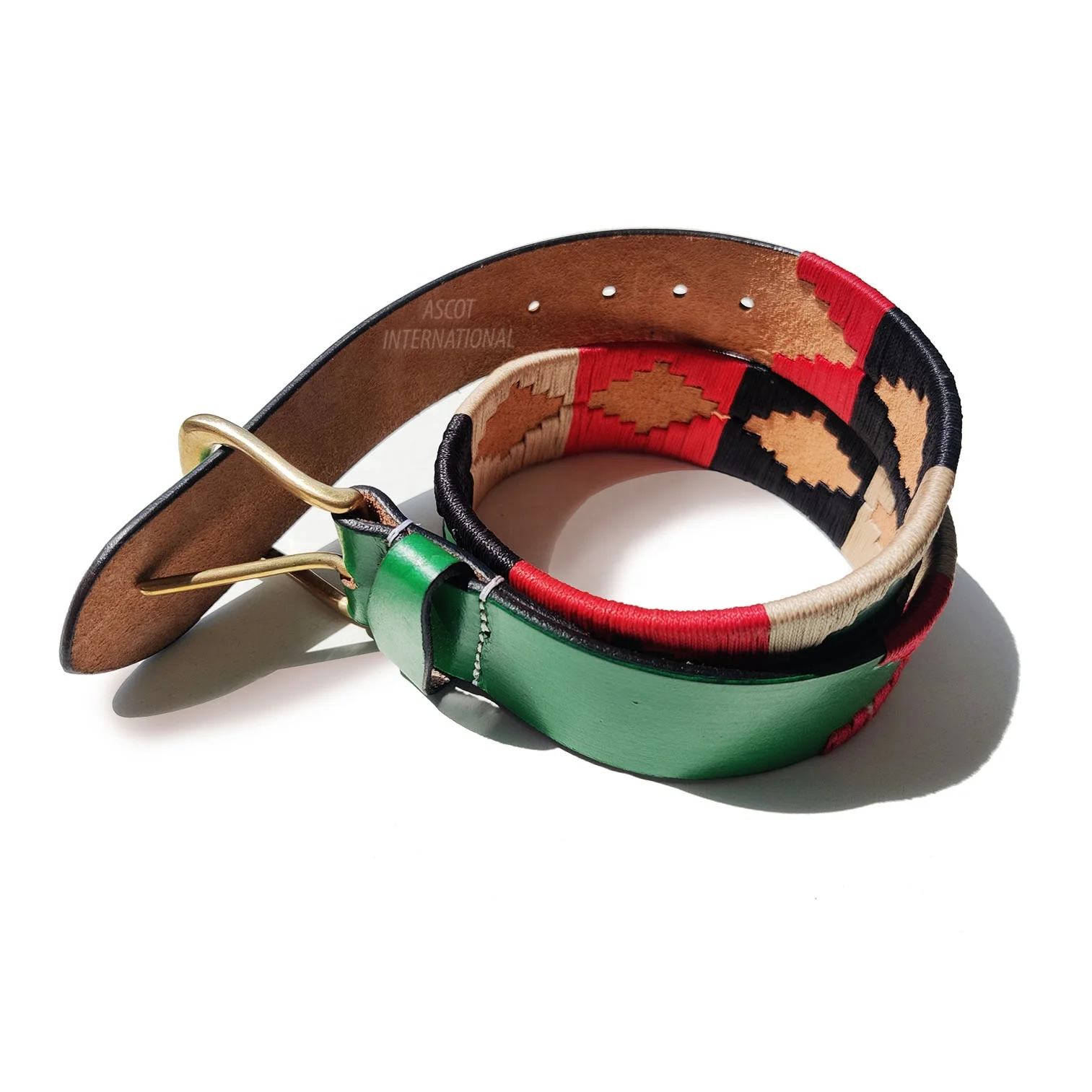 Fashion accessories Polo Horse riding Belt in leather for men with steel buckle wholesale equestrian