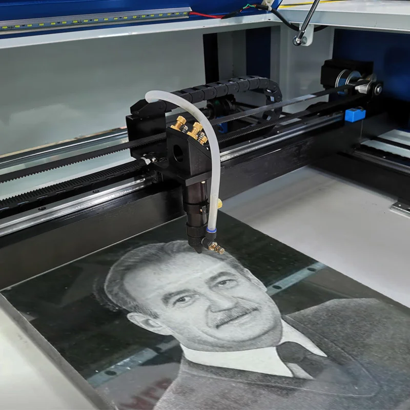 120CM*80CM CNC Router DIY Use Steel Laser Engraving Stone Graving Dog Tag Engraver Machine