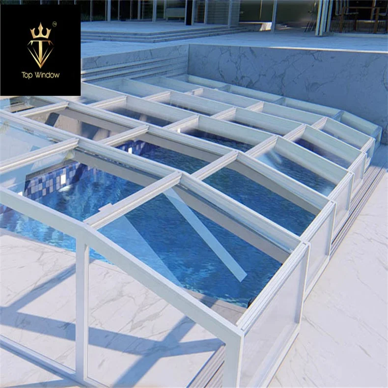 Sunroom 12X20 Регулируемый размер бассейна 3 сезона солнечные помещения для зимы алюминиевый выдвижной