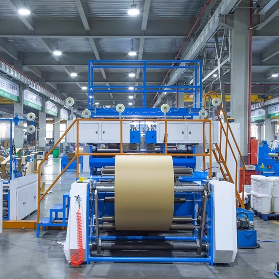 High technology square bottom kraft paper bag making machine with handle online making china factory