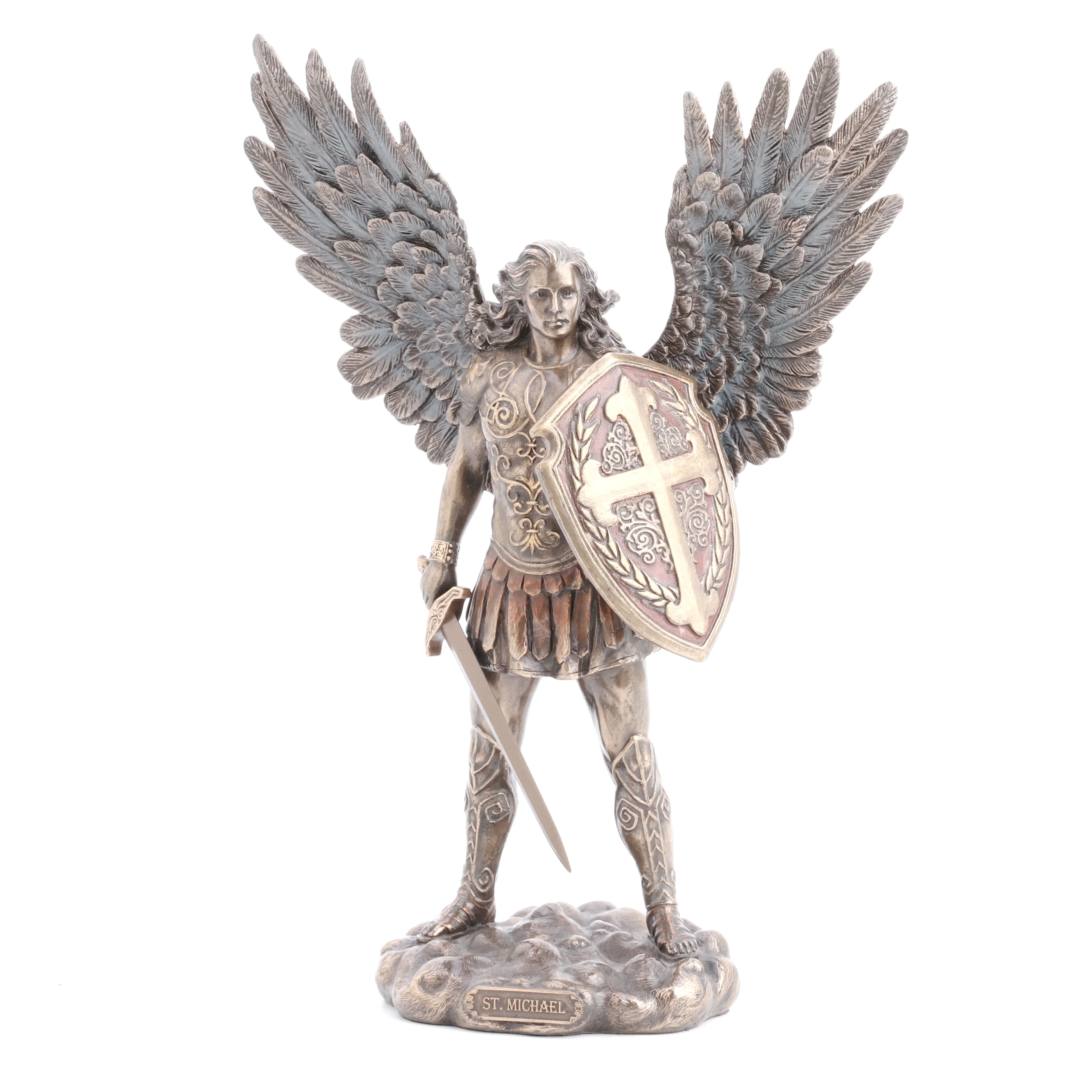 VERONESE DESIGN -ARCHANGEL SAINT MICHAEL с мечом и щитком-холодная бронза доступен OEM