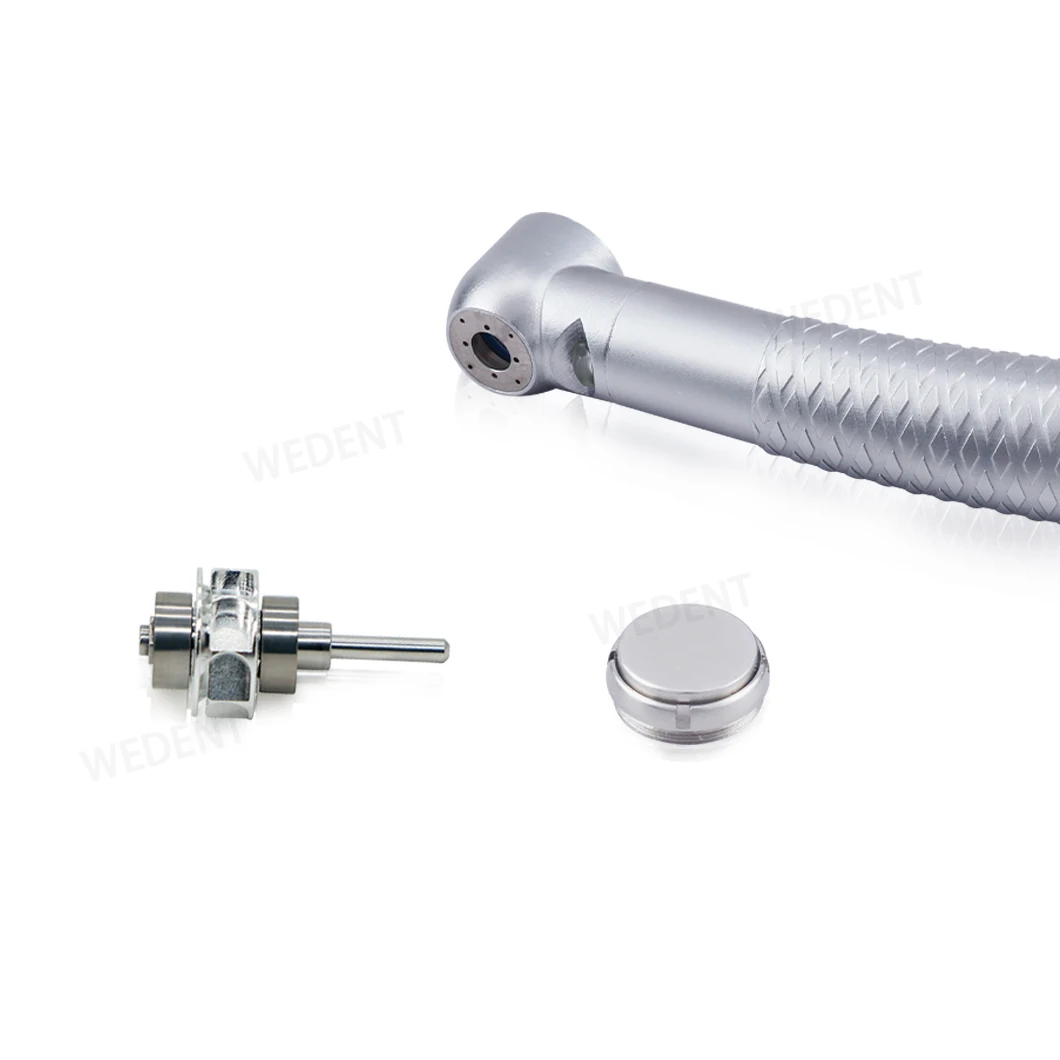 High Quality Push Button Airotor Handpiece Purple LED Caries Cleaning High Speed Dental Handpiece with 4 Water Spray