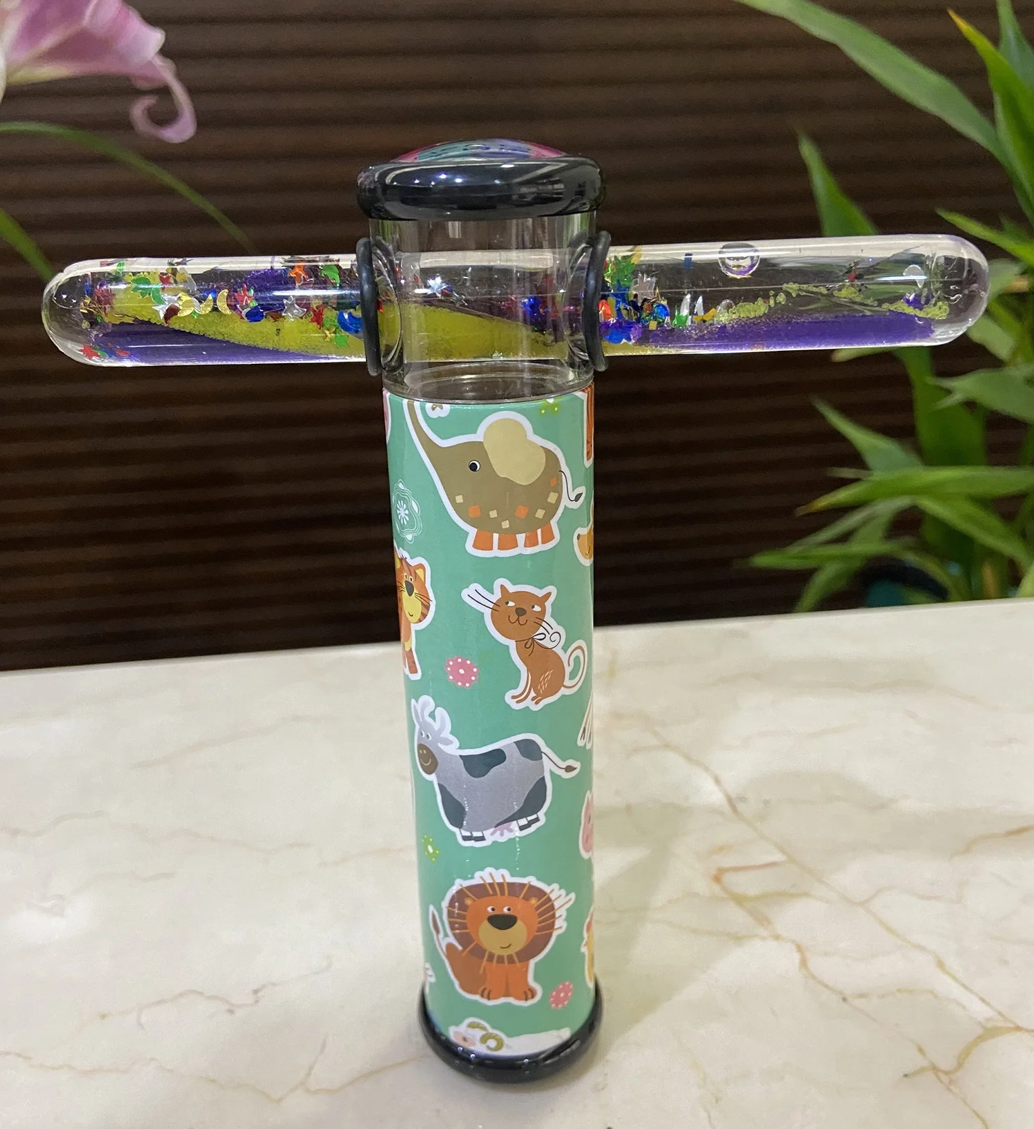 T-shape Paper Kaleidoscope Glitter Wand Gift Item Souvenir