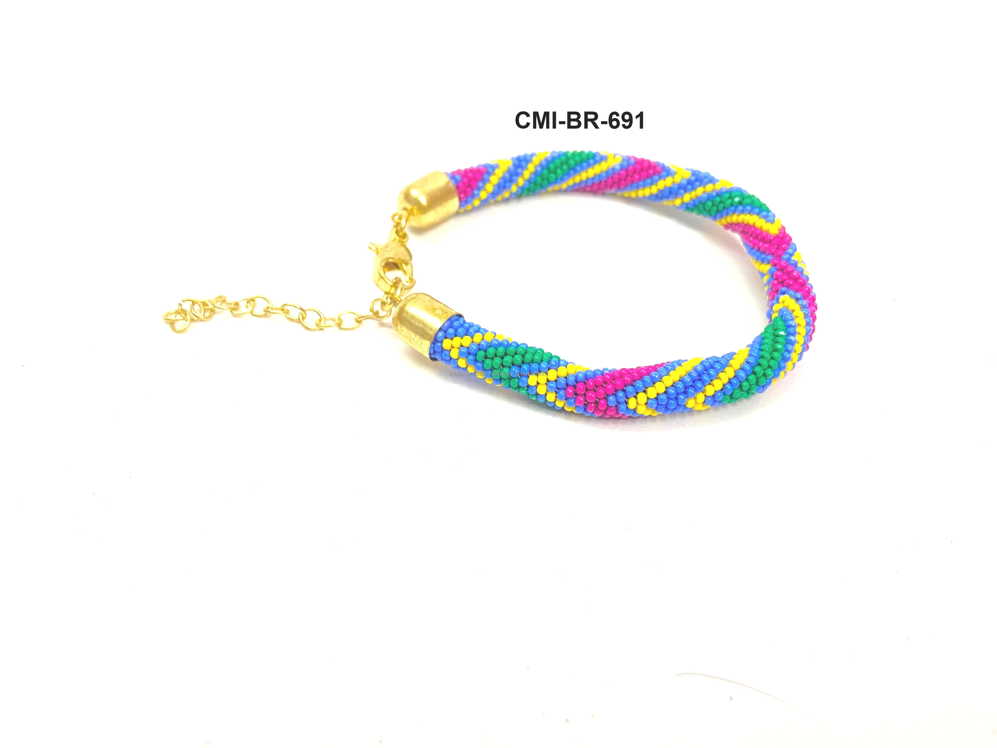 LATEST 2024 Beads Bracelet Colorful Beaded Handmade Bracelet for party and evening Fashion Bracelets & Bangles