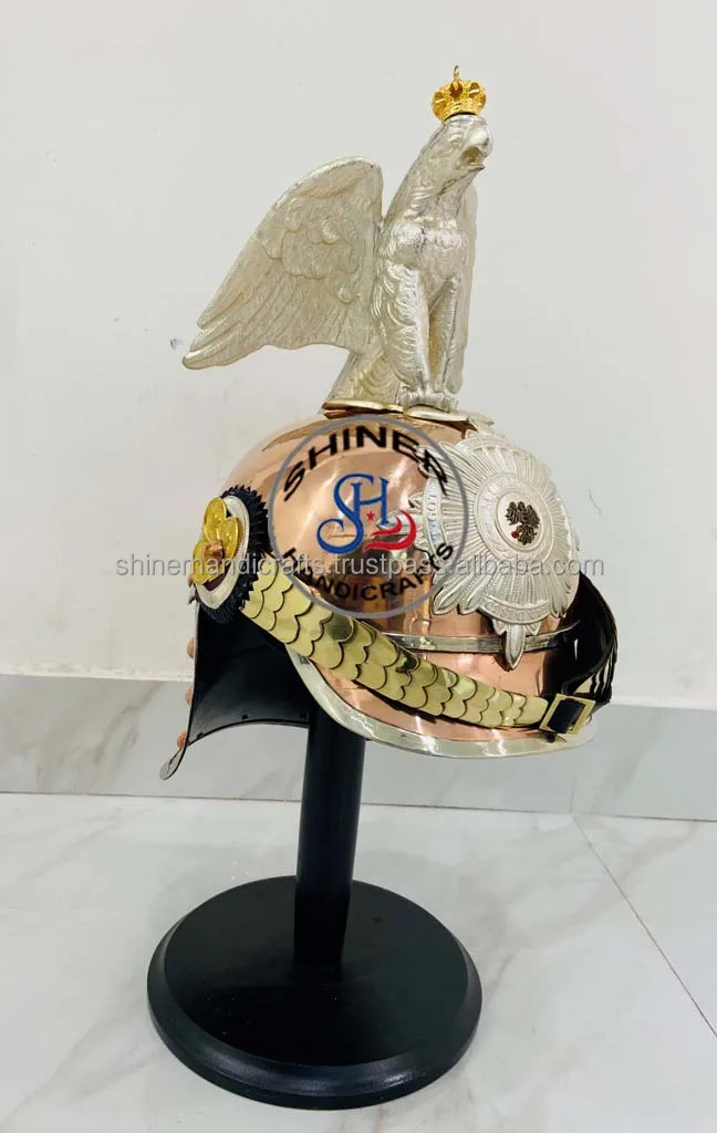 Средневековый немецкий прусский шлем латунный и медный Орла декоративный из прусской гвардии