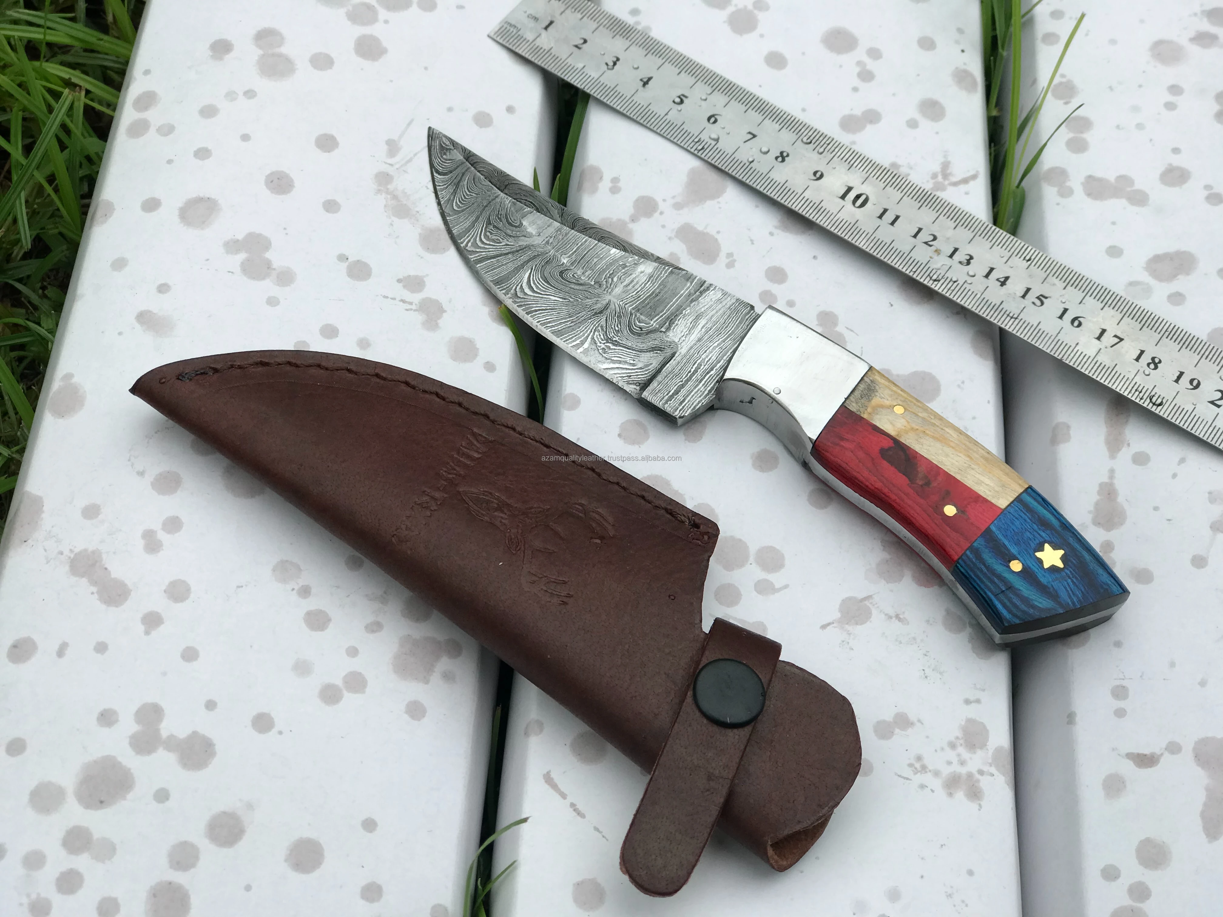 Hunting Knife Damascus Survival Tactical Folding Pocket Knife with elegant gift box